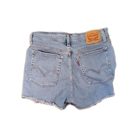 LEVI'S 30 In Waist High Rise Shorts Blue Jean Denim Light Wash Cut Off - Picture 6 of 6
